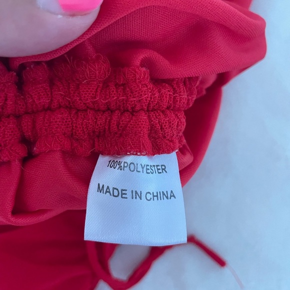 Hello Molly Halter Mesh Vibrant Red Mini Dress - Picture 11 of 11